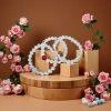 White crystal bracelet, natural crystal jewelry, hand-woven, simple and fashionable ladies' bracelet, gift decoration Specification image